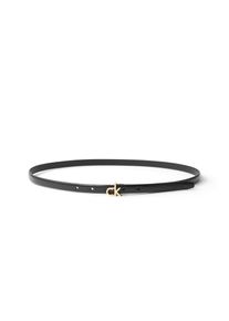 Calvin Klein Damen Ledergürtel "CK BUCKLE SKINNY BELT 15MM", schwarz, casual, Gr. 110, unifarben, Rindsleder, Gürtel