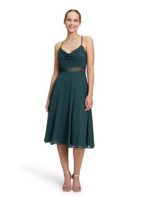 Vera Mont Damen Cocktailkleid "Vera Mont Cocktailkleid mit Wasserfallausschnitt", grün, festlich, Gr. 36, Chiffon, Obermaterial: 100% Polyester