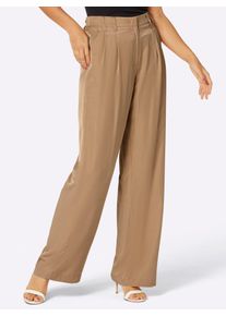 CRÉATION L CREATION L Damen Webhose, braun, Gr. 19, unifarben, 53% Viskose, 47% Polyester, Hosen