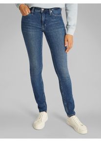 Damen Skinny-fit-Jeans "MID RISE SKINNY", blau, feminin, Gr. 27, Calvin Klein Jeans, unifarben, Denim/Jeans, Obermaterial: 94% Baumwolle, 4%