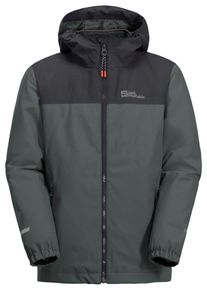 Jack Wolfskin Kinder 3-in-1-Funktionsjacke "SNOWCURL 3IN1 JACKET K", grün, Gr. 116, Außenjacke: OBERSTOFF 100% POLYESTER, FUTTER 100% POLYESTER