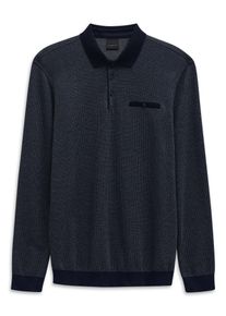 Bugatti Herren Langarm-Poloshirt "Modern Fit"240, grau, casual, Gr. XXL, unifarben, 70% Polyester, 30% Baumwolle, Shirts, mit Brusttasche und