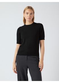 Y.A.S Damen Strickpullover "YASLENA SS KNIT PULLOVER S. NOOS", schwarz, modisch, Gr. M, unifarben, Strick, Obermaterial: 75% Viskose, 25% Nylon,