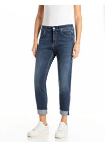 Replay Damen Slim-fit-Jeans "MARTY", blau, casual, Gr. 32, Denim/Jeans, Obermaterial: 98% Baumwolle, 2% Elasthan, Jeans, mit leichter Waschung