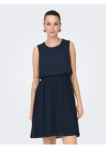 Only Damen Minikleid "ONLSTINNA LIFE SL DETAIL DRESS WVN", blau, modisch, Gr. XL, unifarben, Obermaterial: 100% Polyester, Kleider
