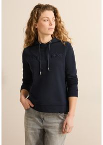 Cecil Damen Sweatshirt, blau, casual, Gr. L, bedruckt, Web, 58% Baumwolle, 42% Polyester, Sweatshirts, im soften Baumwoll-Mix