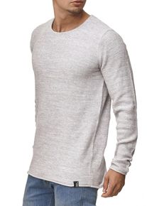 INDICODE Herren Rundhalspullover "Kristian", gelb, modisch, Gr. S, unifarben, Strick, Obermaterial: 100% Baumwolle, Pullover