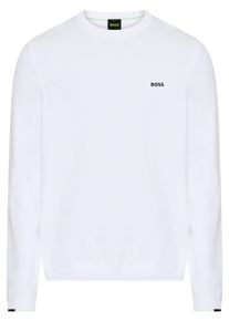 BOSS Green Herren Rundhalspullover "K Ever-X CN", weiß, casual, Gr. XXL, unifarben, Strick, Obermaterial: 100% Baumwolle, Pullover, mit