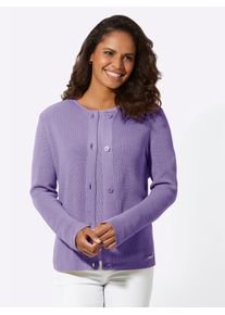 Casual Looks Damen Strickpullover "Twinset", lila, Gr. 40, unifarben, 100% Baumwolle, Pullover