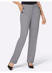 CRÉATION L CREATION L Damen Webhose, grau, Gr. 20, unifarben, 65% Polyester, 31% Viskose, 2% Elasthan, 2% Wolle, Hosen