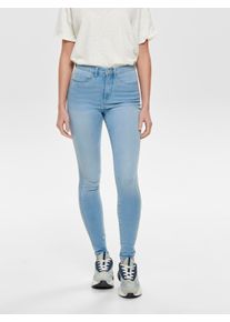 Only Damen High-waist-Jeans "ONLROYAL HW SK JEANS DNM BJ13333 NOOS", blau, casual, Gr. M, Abriebeffekte, Denim/Jeans, Obermaterial: 69% Baumwolle,