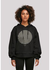 F4NT4STIC Damen Kapuzenpullover "Geometrics Grün", schwarz, casual, Gr. XXL, Obermaterial: 100% Baumwolle, Pullover, Print
