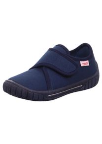 Superfit Kinder Hausschuh "BILL WMS: Mittel", Gr. 27, blau, Baumwolle, casual, Schuhe, Kindergartenschuh mit Klettverschluss, Größenschablone zum
