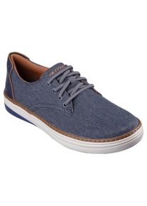 Skechers Herren Sneaker "HYLAND-RATNER", Gr. 41, blau, Textil, Lederimitat, casual, Schuhe, Sommerschuh, Schnürschuh in veganer Verarbeitung