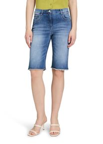 Betty Barclay Damen Jeansshorts "Betty Barclay Jeans-Shorts mit aufgesetzten Taschen", blau, sportlich, Gr. 42, Obermaterial: 83% Baumwolle, 15%