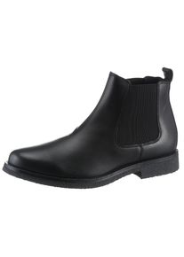 Geox Herren Chelseaboots "UOMO CLAUDIO A", Gr. 45, schwarz, Leder, Elastischer Einsatz, elegant, Schuhe, Business Schuh, Festtagsschuh mit