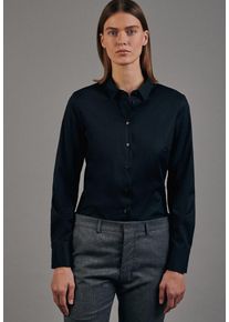 Seidensticker Damen Klassische Bluse, schwarz, Gr. 34, unifarben, 96% Baumwolle 4% Elastan, Blusen, 1/1 Kragen Uni