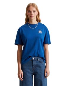 Marc O'Polo Damen T-Shirt "aus Organic Cotton", blau, Gr. L, MARC O'POLO DENIM, unifarben, Obermaterial: 100% Baumwolle, Shirts