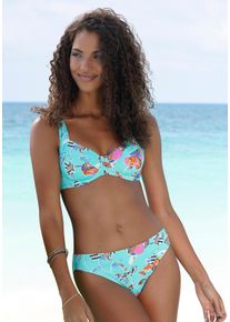 Sunseeker Damen Bikini-Hose "Jam", bunt, Gr. 40, bedruckt, floral, Microfaser, Badehosen, mit Alloverprint