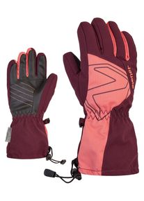 Ziener Kinder Skihandschuhe "LAVAL AS AW", rot, Gr. 3,5, Kunstfaser, Handschuhe