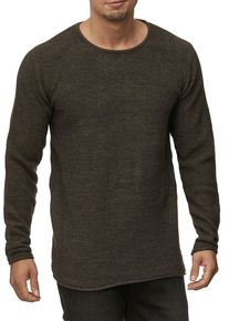 INDICODE Herren Rundhalspullover "Kristian", grün, modisch, Gr. L, unifarben, Strick, Obermaterial: 100% Baumwolle, Pullover