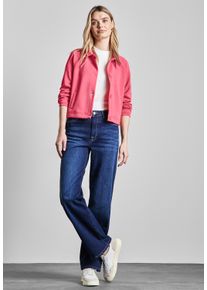 Street One Damen Cardigan, rot, casual, Gr. 42, unifarben, Stoff, 46% Modal, 46% Polyester, 8% Elasthan, Strickjacken, im kurzen Schnitt