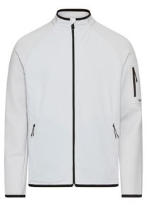 BOSS Green Herren Sweatjacke "FZ Urban Tech", grau, casual, Gr. XL, gestreift, Sweatware, Obermaterial: 39% Baumwolle, 39% Modal, 17% Polyester, 5%