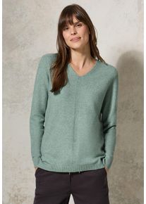 Cecil Damen Strickpullover, grün, casual, Gr. XS, unifarben, Web, 37% Baumwolle, 34% Polyacryl, 26% Polyester, 3% Elasthan, Pullover, mit