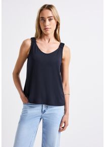 Street One Damen Trägertop, blau, casual, Gr. 40, unifarben, Stoff, 95% Viskose, 5% Elasthan, Tops, aus elastischem Materialmix