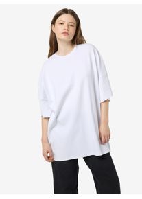 Noisy may Damen Oversize-Shirt "NMMOCCA 2/4 BOXY TEE DRESS JRS FWD NOOS", weiß, modisch, Gr. XS, unifarben, Jersey, Obermaterial: 95% Baumwolle, 5%