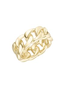 Damen Silberring "Panzerketten-Design, Silber 925", 54, Silber 925 (Sterlingsilber), gold, Giorgio Martello MILANO, Silber 925 (Sterlingsilber),