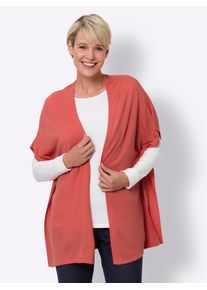 Classic Basics Damen Poncho, orange, Gr. 40, unifarben, 100% Polyacryl, Jacken