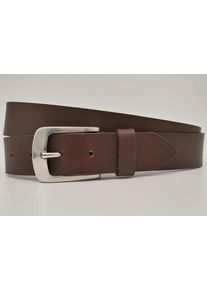 AnnaMatoni Damen Ledergürtel, braun, casual, Gr. 95, unifarben, Rindsleder, Gürtel, mit silberner Schließe