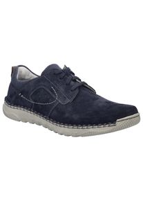Josef Seibel Herren Schnürschuh "Wilson 04", Gr. 41, blau, Veloursleder, Textil, klassisch, Schuhe, Bequemschuh, Freizeitschuh, Sneaker mit