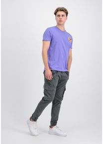 Herren T-Shirt "Alpha Industries Men - T-Shirts NASA Davinci T-Shirt", lila, Gr. M, Alpha Industries, Obermaterial: 100% Baumwolle, Shirts