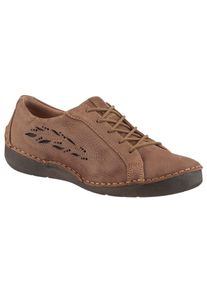 Josef Seibel Damen Schnürschuh "Fergey 40", Gr. 37, braun, Leder, casual, Schuhe, Freizeitschuh, Komfortschuh mit Wechselfußbett