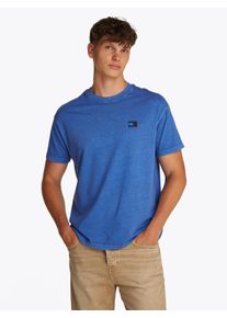 Tommy Jeans Herren T-Shirt "TJM RLX TJ LABEL TEE", blau, casual, Gr. XXL, Single Jersey, Obermaterial: 100% Baumwolle, Shirts
