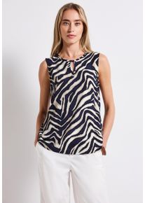 Street One Damen Blusentop, blau, casual, Gr. 40, bedruckt, Stoff, 100% Viskose, Blusen, aus softer Viskose