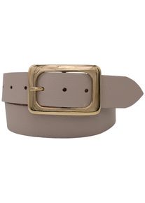 AnnaMatoni Damen Ledergürtel, beige, elegant,feminin, Gr. 115, unifarben, genarbt, Leder, Gürtel, aus weichem Nappaleder