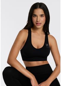 Damen Sport-Bustier, XTREME SOCKSWEAR, Gr. L, schwarz, Obermaterial: 92% Polyamid, 8% Elasthan, unifarben, casual, BHs, mit herausnehmbaren Cups