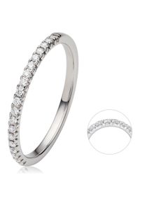 ONE ELEMENT Damen Diamantring "0.15 ct Diamant Brillant Memoire Ring aus 585 Weißgold", 60, Weißgold 585-Diamanten, silber, Weißgold 585, Diamanten,
