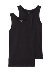 name it Kinder Unterhemd "NKMTANK TOP 2P NOOS", Gr. 122, schwarz, Jersey, Obermaterial: 95% Baumwolle, 5% Elasthan, unifarben, casual, Unterhemden
