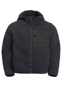 Jack Wolfskin Kinder Fleecejacke "ICE CURL HOOD JACKET K", grau, Gr. 140, 1. OBERSTOFF 100% POLYESTER 2. OBERSTOFF 100% POLYESTER FUTTER 100%