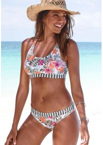 Venice Beach Damen Bikini-Hose "Summer", weiß, Gr. 36, floral, Polyamid, Xtra Life LYCRA, Badehosen, im Mustermix