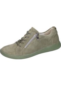 Waldläufer WALDLÄUFER Damen Sneaker "H-CLOÉ", Gr. 5, grün, Veloursleder, Glattleder, sportlich, Schuhe, Freizeitschuh, Halbschuh, Schnürschuh in Komfortweite H
