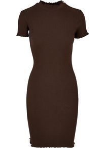 Urban Classics Damen Shirtkleid "Urban Classics Damen Ladies Rib Tee Dress", braun, klassisch, Gr. XL, unifarben, 97% Baumwolle, 3% Elasthan, Kleider