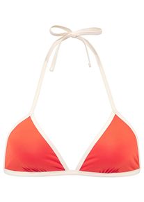 Damen Triangel-Bikini-Top "Emma", orange, Gr. 42, Copenhagen Studios, Recycling-Polyamid, Bikini-Oberteile, mit Kontrastdetails