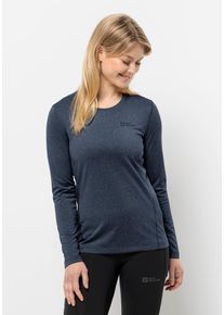 Jack Wolfskin Damen Rundhalspullover "SKY THERMAL L/S W", blau, Gr. M, 100% POLYESTER, Pullover