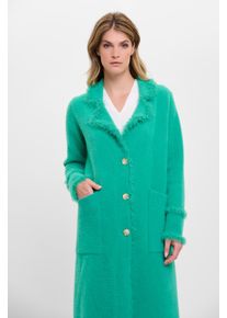 Rino & Pelle RINO & PELLE Damen Strickjackeclover grün, casual, Gr. L, unifarben, Bouclu00e9, Strick, Obermaterial: 68% Polyamid, 24% Polyester, 8% Viskose,