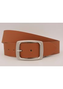 AnnaMatoni Damen Ledergürtel, braun, casual, Gr. 115, unifarben, Rindsleder, Gürtel, mit silberner Schließe